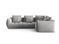 Modułowy narożnik 4-osobowy Bloom velvet jasnoszary P/L