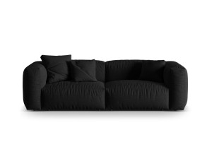 Sofa modułowa 3-osobowa Martina tkanina strukturalna czarna
