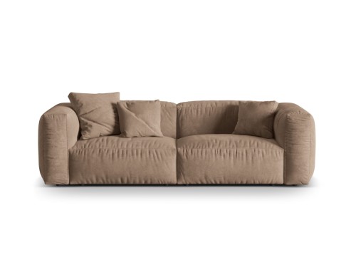 Sofa modułowa 3-osobowa Martina welur ciemny beż