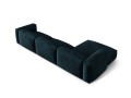 Sofa narożna modułowa 4-osobowa Martina welur granatowa P/L
