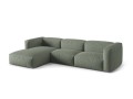 Sofa narożna modułowa 4-osobowa Martina tkanina strukturalna szałwiowa P/L