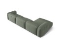 Sofa narożna modułowa 4-osobowa Martina tkanina strukturalna szałwiowa P/L