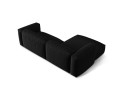 Sofa narożna modułowa 3-osobowa Martina tkanina strukturalna czarna P/L