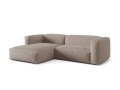 Sofa narożna modułowa 3-osobowa Martina tkanina strukturalna beżowa P/L