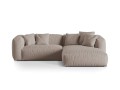 Sofa narożna modułowa 3-osobowa Martina tkanina strukturalna beżowa P/L