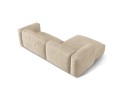 Sofa narożna modułowa 3-osobowy Martina welur jasny beż P/L