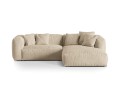 Sofa narożna modułowa 3-osobowy Martina welur jasny beż P/L