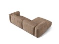 Sofa narożna modułowa 3-osobowy Martina welur ciemny beż P/L
