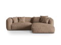 Sofa narożna modułowa 3-osobowy Martina welur ciemny beż P/L