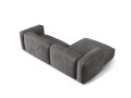 Sofa narożna modułowa 3-osobowy Martina welur szara P/L