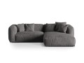 Sofa narożna modułowa 3-osobowy Martina welur szara P/L