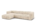 Sofa narożna modułowa 4-osobowa Martina sztruks jasny beż P/L