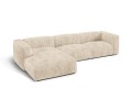 Sofa narożna modułowa 4-osobowa Martina sztruks jasny beż P/L