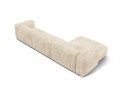 Sofa narożna modułowa 4-osobowa Martina sztruks jasny beż P/L