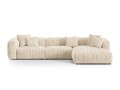 Sofa narożna modułowa 4-osobowa Martina sztruks jasny beż P/L