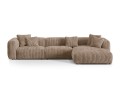 Sofa narożna modułowa 4-osobowa Martina sztruks ciemny beż P/L