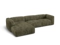 Sofa narożna modułowa 4-osobowa Martina sztruks oliwkowa P/L
