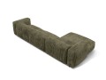 Sofa narożna modułowa 4-osobowa Martina sztruks oliwkowa P/L