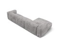 Sofa narożna modułowa 4-osobowa Martina sztruks szara P/L