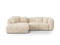 Sofa narożna modułowa 3-osobowa Martina sztruks jasny beż P/L