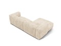 Sofa narożna modułowa 3-osobowa Martina sztruks jasny beż P/L