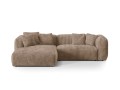 Sofa narożna modułowa 3-osobowa Martina sztruks ciemny beż P/L