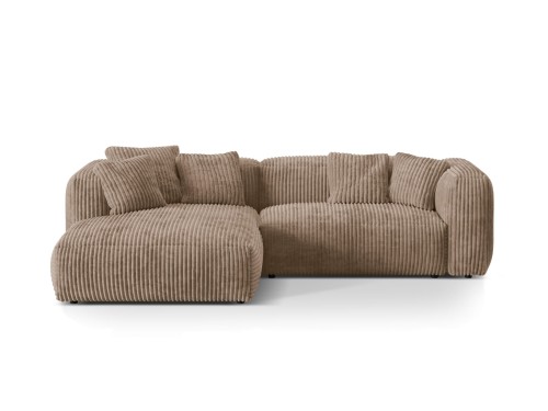Sofa narożna modułowa 3-osobowa Martina sztruks ciemny beż P/L