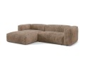Sofa narożna modułowa 3-osobowa Martina sztruks ciemny beż P/L
