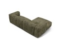 Sofa narożna modułowa 3-osobowa Martina sztruks oliwkowa P/L