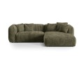 Sofa narożna modułowa 3-osobowa Martina sztruks oliwkowa P/L
