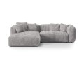 Sofa narożna modułowa 3-osobowa Martina sztruks szara P/L