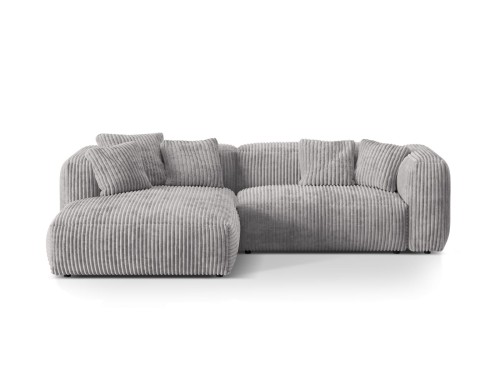 Sofa narożna modułowa 3-osobowa Martina sztruks szara P/L