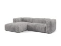 Sofa narożna modułowa 3-osobowa Martina sztruks szara P/L