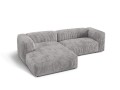 Sofa narożna modułowa 3-osobowa Martina sztruks szara P/L
