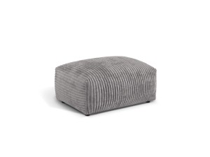 Pufa Martina sztruks szara 95x65