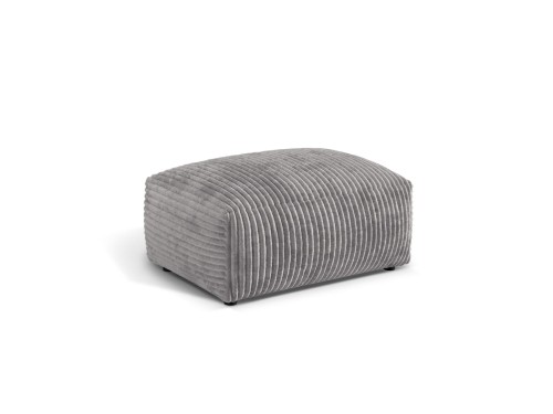 Pufa Martina sztruks szara 95x65