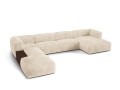 Modułowa sofa panoramiczna Martina sztruks jasny beż P/L