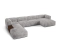 Modułowa sofa panoramiczna Martina sztruks szara P/L