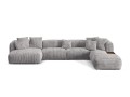 Modułowa sofa panoramiczna Martina sztruks szara P/L