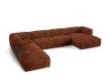 Modułowa sofa panoramiczna Martina sztruks terakota P/L