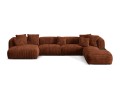 Modułowa sofa panoramiczna Martina sztruks terakota P/L