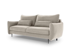 Sofa 3-osobowa Vermont z funkcją spania velvet beżowa