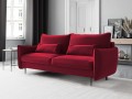 Sofa 3-osobowa Vermont z funkcją spania velvet czerwona