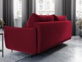 Sofa 3-osobowa Vermont z funkcją spania velvet czerwona