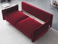 Sofa 3-osobowa Vermont z funkcją spania velvet czerwona