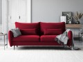 Sofa 3-osobowa Vermont z funkcją spania velvet czerwona