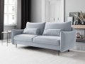 Sofa 3-osobowa Vermont z funkcją spania velvet błękitna
