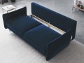 Sofa 3-osobowa Vermont z funkcją spania velvet niebieska