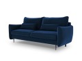 Sofa 3-osobowa Vermont z funkcją spania velvet niebieska