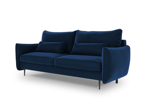 Sofa 3-osobowa Vermont z funkcją spania velvet niebieska